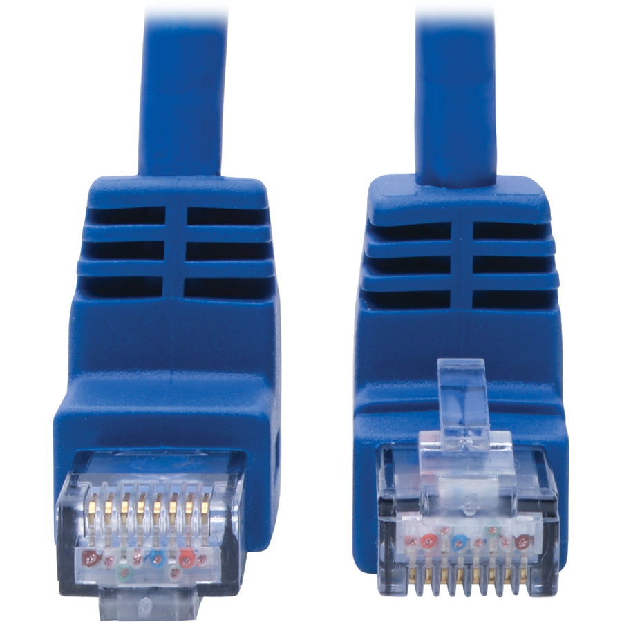 Tripp Lite Cat6 UTP Patch Cable, Up-Angle Male/Down-Angle Male - 4 ft., Blue