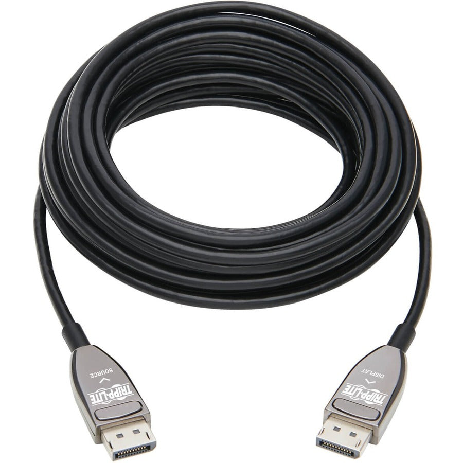 Tripp Lite P580F3-20M-8K6 DisplayPort Fiber Active Optical Cable, M/M, Black, 20 m (65 ft.)