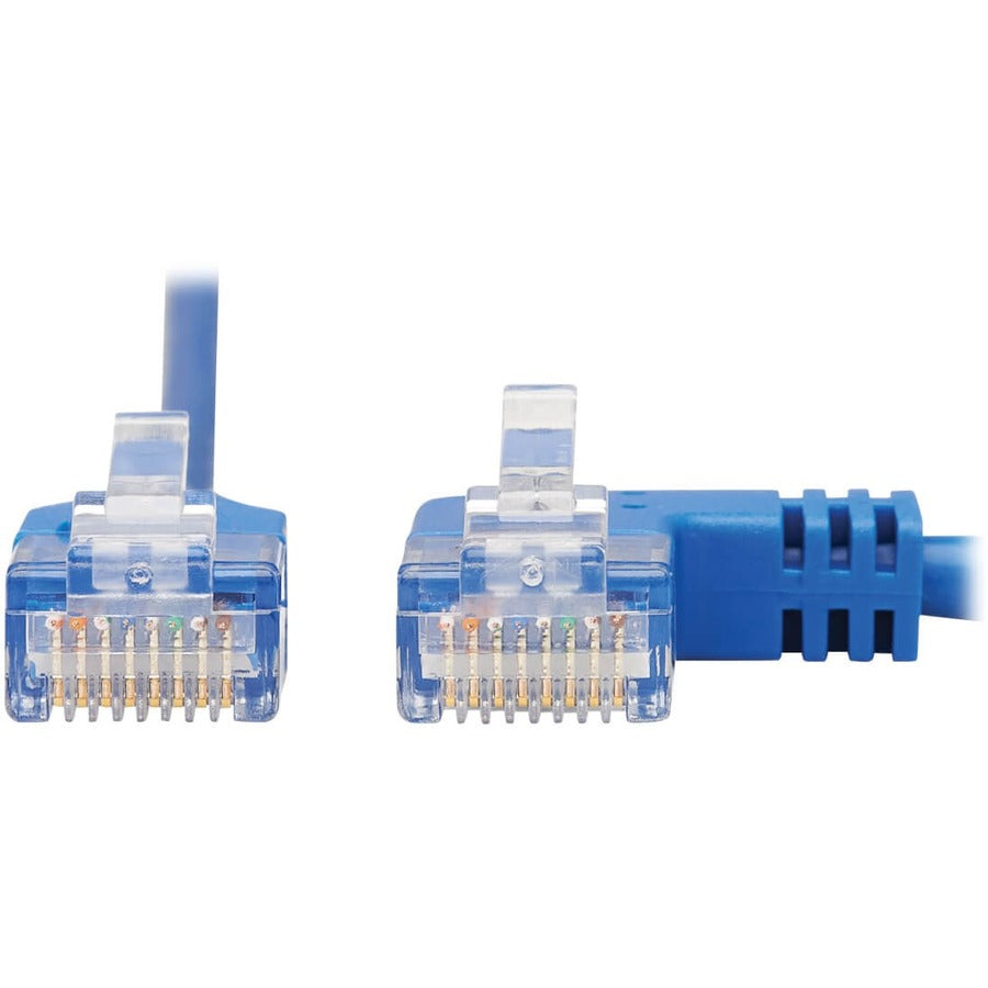 Tripp Lite Cat6 Ethernet Cable Right Angled UTP Slim Molded M/M Blue 5ft