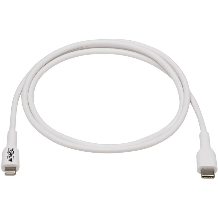Tripp Lite USB-C to Lightning Sync/Charge Cable (M/M), MFi Certified, White, 1 m (3.3 ft.)