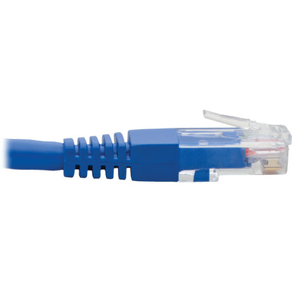 Tripp Lite Down-Angle Cat6 UTP Patch Cable (RJ45) - 1 ft., M/M, Gigabit, Molded, Blue