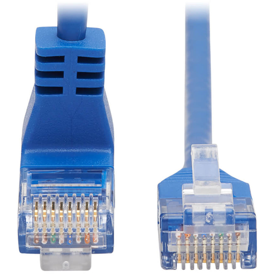 Tripp Lite Cat6 Ethernet Cable Up Angled UTP Slim Molded M/M RJ45 Blue 20ft