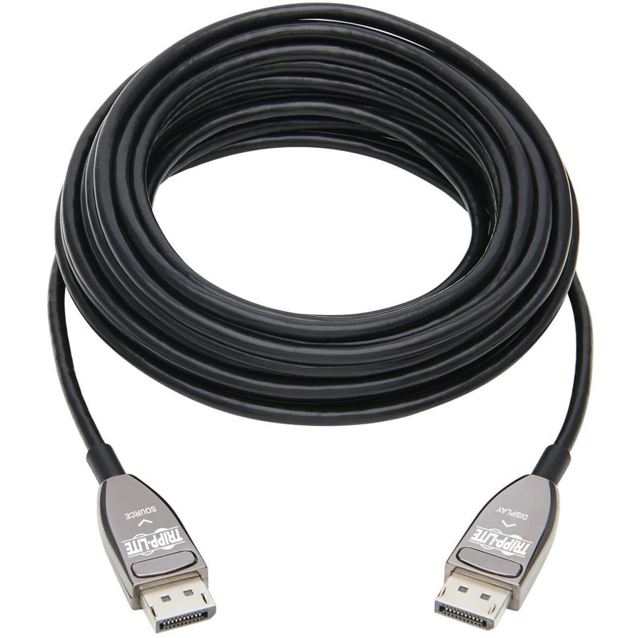 Tripp Lite P580F3-15M-8K6 DisplayPort Fiber Active Optical Cable, M/M, Black, 15 m (49 ft.)