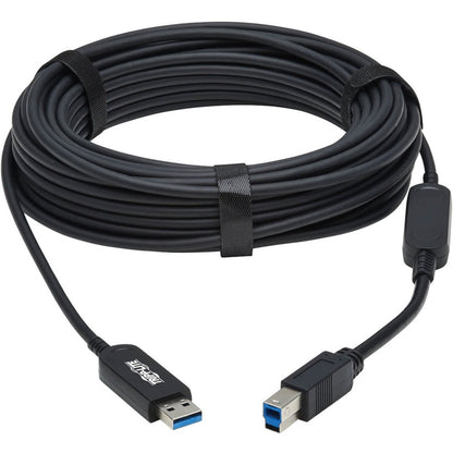 Tripp Lite U328F-15M USB 3.2 Gen 1 Fiber Active Optical Cable, M/M, Black, 15 m (49 ft.)