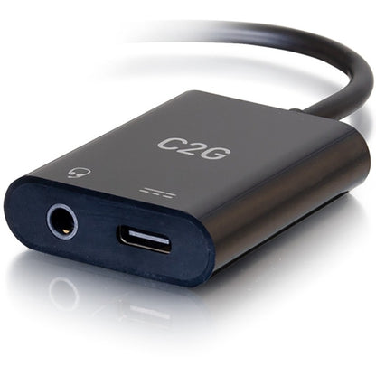 C2G USB C to AUX (3.5mm) and USB C Adapter for Audio and Power
