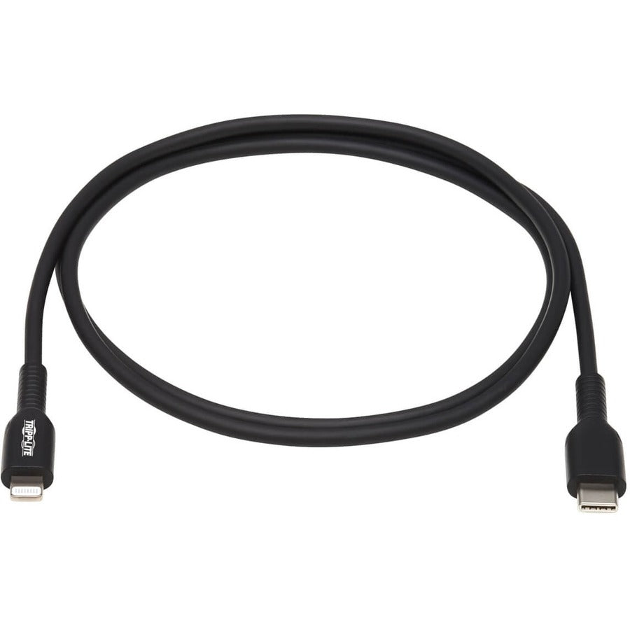 Tripp Lite USB-C to Lightning Sync/Charge Cable (M/M), MFi Certified, Black, 1 m (3.3 ft.)