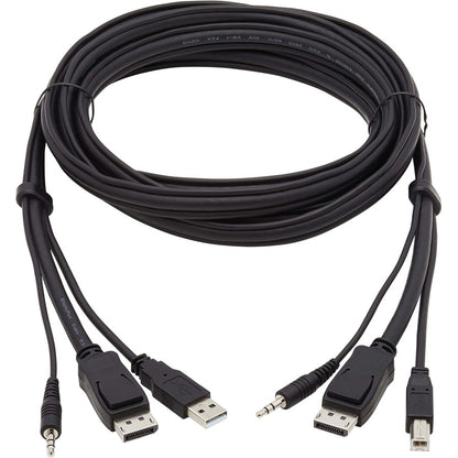 Tripp Lite DisplayPort KVM Cable Kit 3 in 1 4K USB 3.5mm Audio 3xM/3xM 10ft