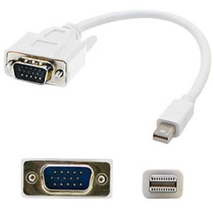 3ft Mini-DisplayPort 1.1 Male to VGA Male White Cable For Resolution Up to 1920x1200 (WUXGA)