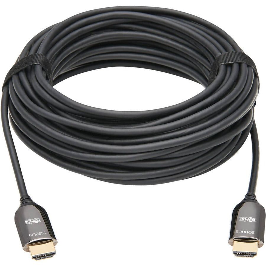 Tripp Lite P568F-15M-8K6 HDMI Fiber Active Optical Cable, M/M, Black, 15 m (49 ft.)