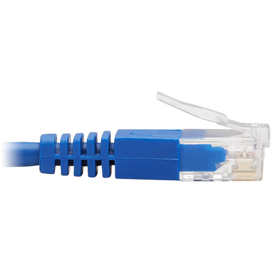 Tripp Lite Cat6 Ethernet Cable Up Angled UTP Slim Molded M/M RJ45 Blue 2ft
