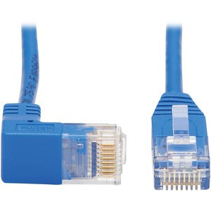 Tripp Lite Cat6 Ethernet Cable Down Right Angled Slim Molded M/M Blue 5ft