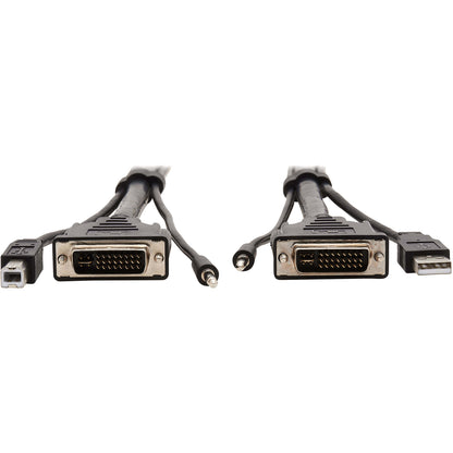 Tripp Lite DVI KVM Cable Kit 3 in 1 DVI, USB 3.5mm Audio 3xM/3xM Black 10ft