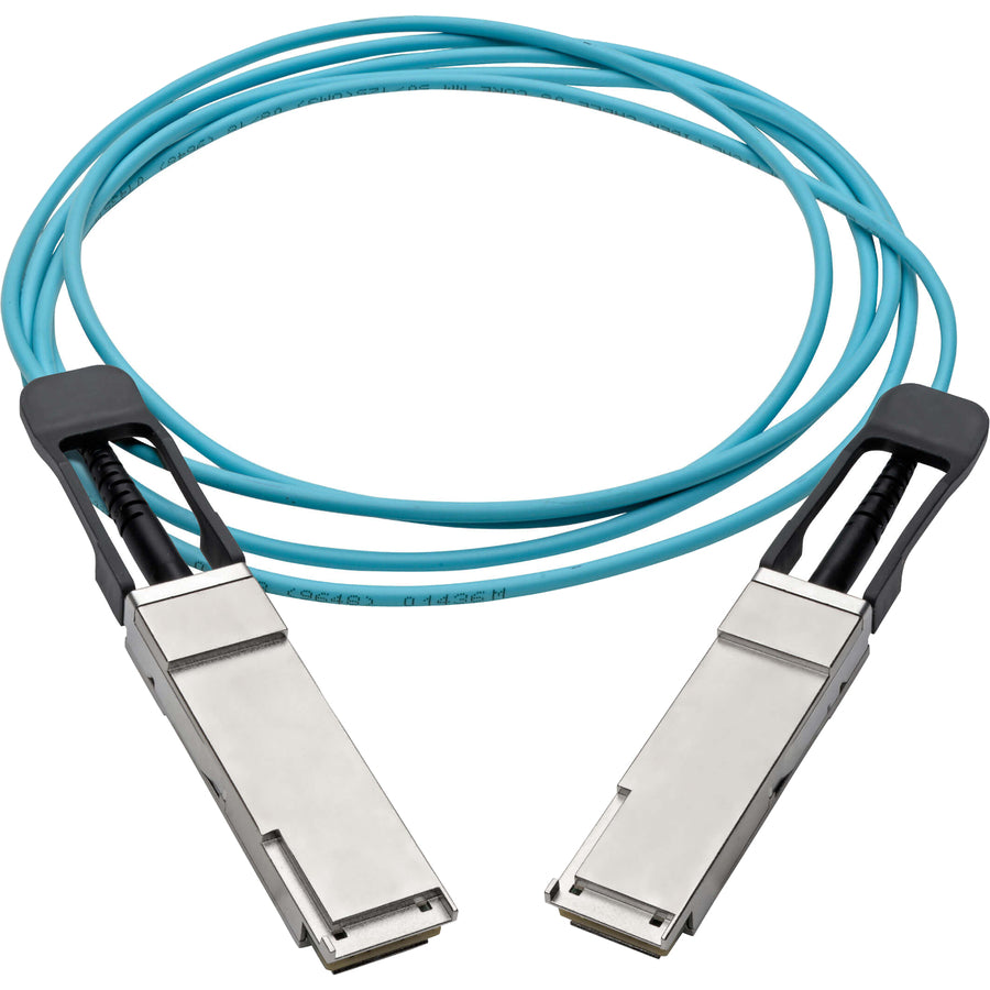 Tripp Lite QSFP+ to QSFP+ Active Optical Cable - 40Gb, AOC, M/M, Aqua, 3 m (9.8 ft.)