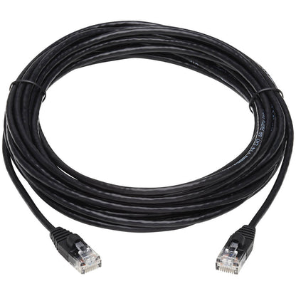 Tripp Lite Cat6a 10G Snagless Molded Slim UTP Network Patch Cable (M/M), Black, 20 ft.