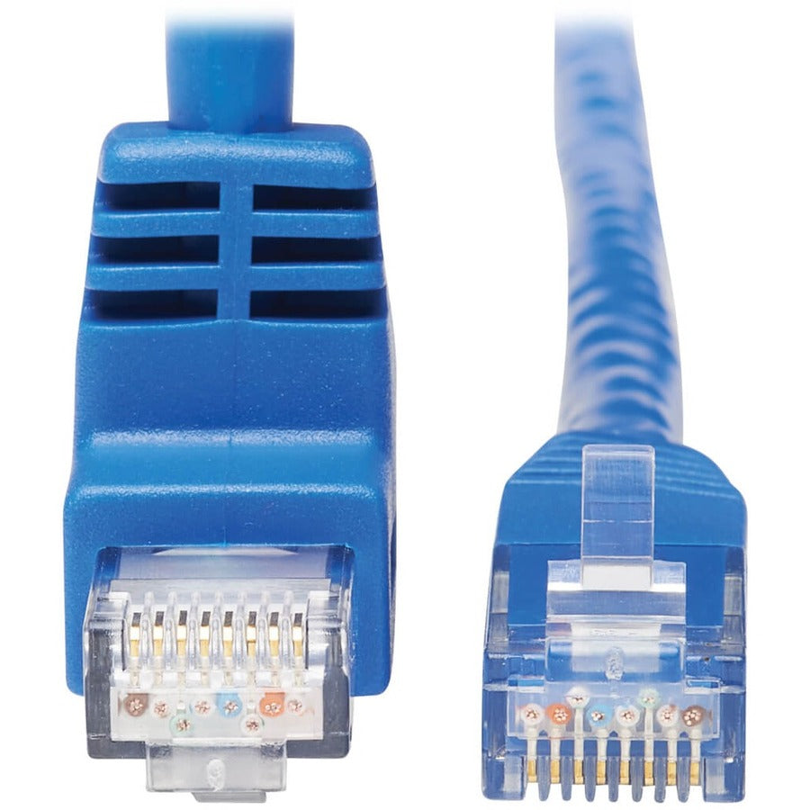 Tripp Lite Cat6 Ethernet Cable Up Angled UTP Molded RJ45 M/M Blue 15ft