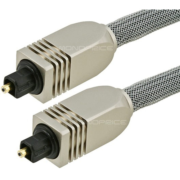 Monoprice 15ft Premium Optical Toslink Cable with Metal Fancy Connector
