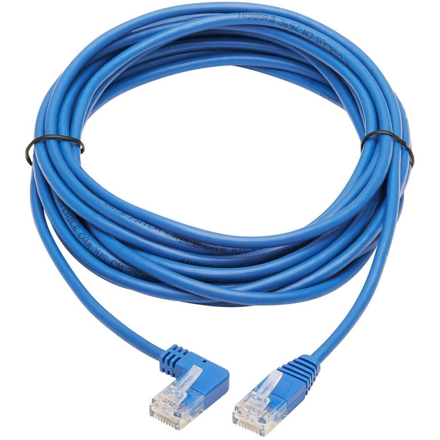 Tripp Lite Cat6 Ethernet Cable Left Angled UTP Slim Molded M/M Blue 20ft