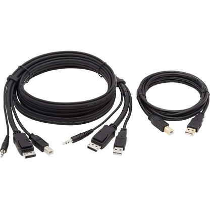 Tripp Lite DisplayPort KVM Cable Kit 4K USB 3.5mm Audio 3xM/3xM USB M/M 6ft