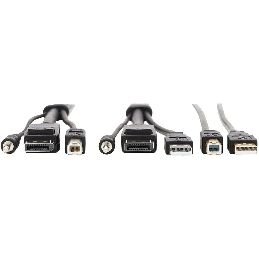 Tripp Lite DisplayPort KVM Cable Kit 4K USB 3.5mm Audio 3xM/3xM USB M/M 6ft