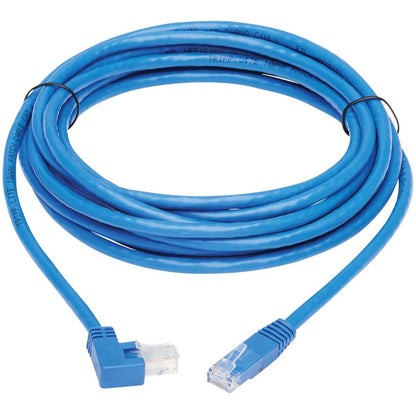 Tripp Lite Cat6 Ethernet Cable Right Angled UTP Molded RJ45 M/M Blue 15ft