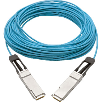 Tripp Lite QSFP+ to QSFP+ Active Optical Cable - 40Gb, AOC, M/M, Aqua, 30 m (98.4 ft.)