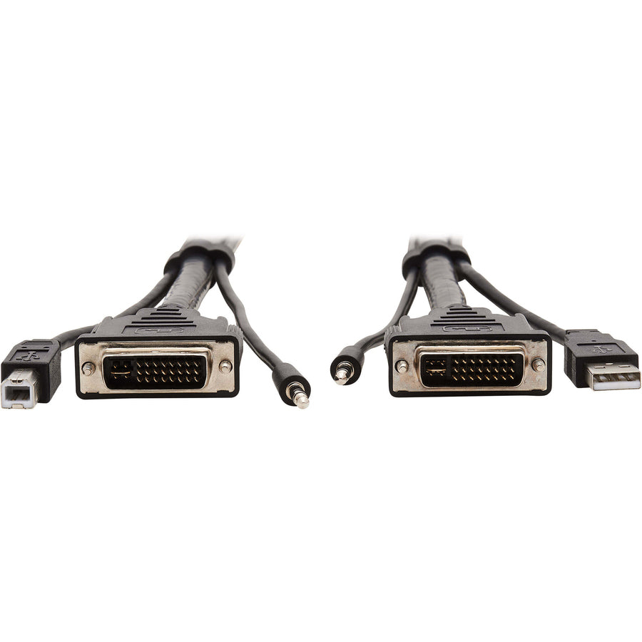 Tripp Lite DVI KVM Cable Kit 3 in 1 DVI, USB 3.5mm Audio 3xM/3xM Black 6ft