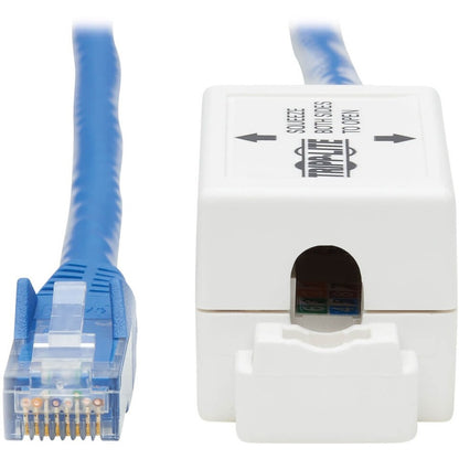 Tripp Lite Cat6 Junction Box Cable Assembly, 18 in., Blue