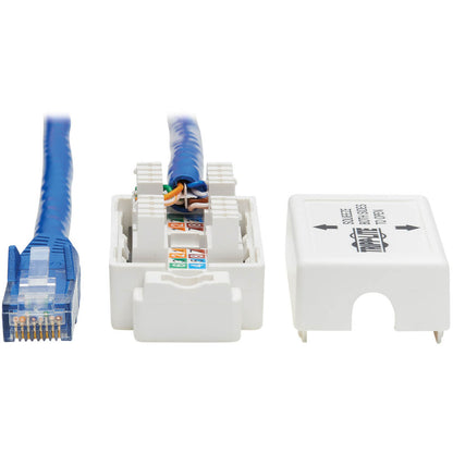 Tripp Lite Cat6 Junction Box Cable Assembly, 18 in., Blue