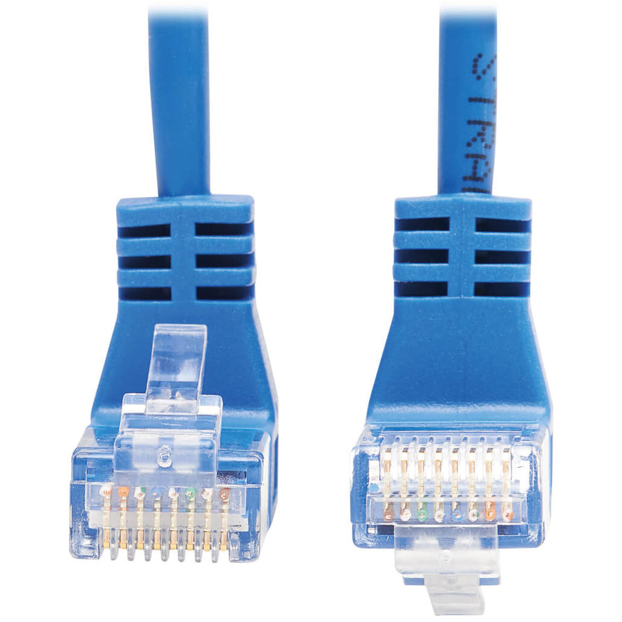Tripp Lite Cat6 Ethernet Cable Up/Down Angled UTP Slim Molded M/M Blue 20ft
