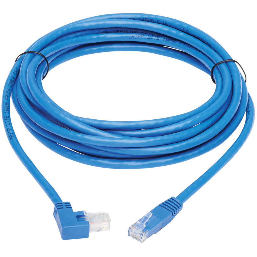 Tripp Lite Cat6 Ethernet Cable Right Angled UTP Molded RJ45 M/M Blue 20ft