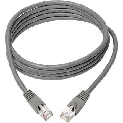 Tripp Lite Cat6a Snagless Shielded STP Patch Cable 10G, PoE, Gray M/M 5ft