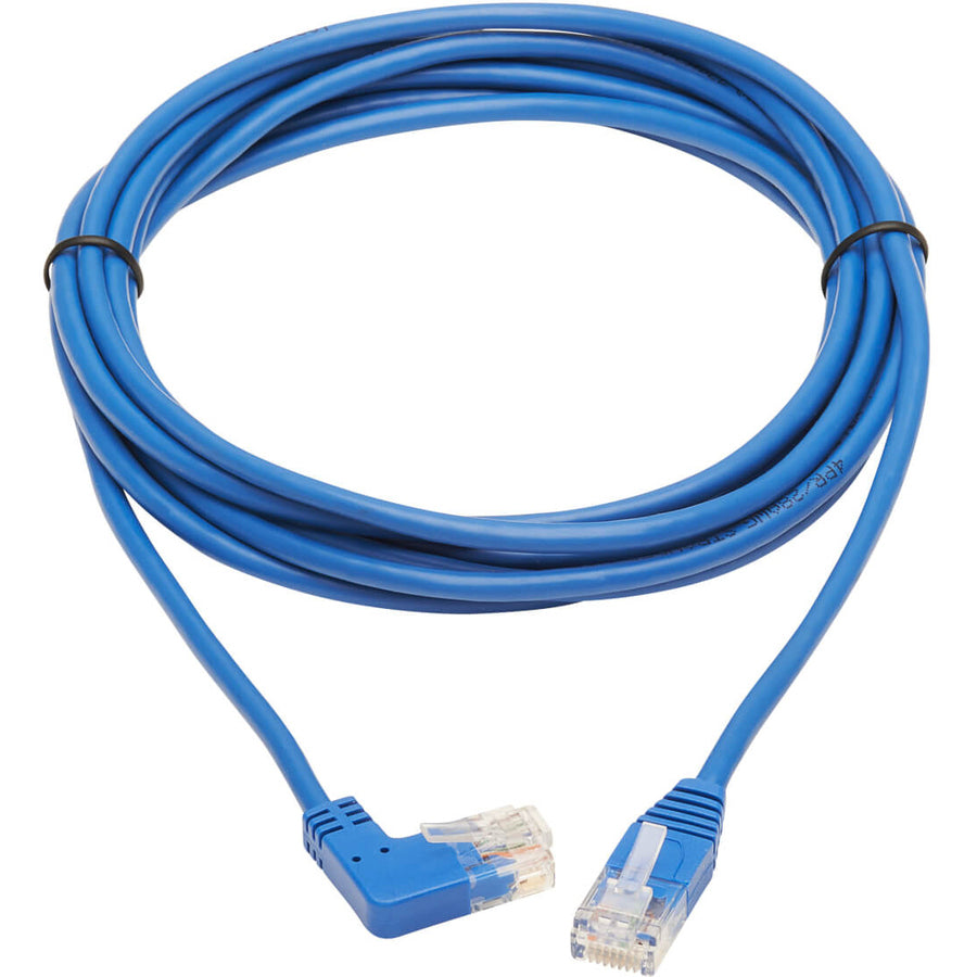 Tripp Lite Cat6 Ethernet Cable Right Angled UTP Slim Molded M/M Blue 10ft
