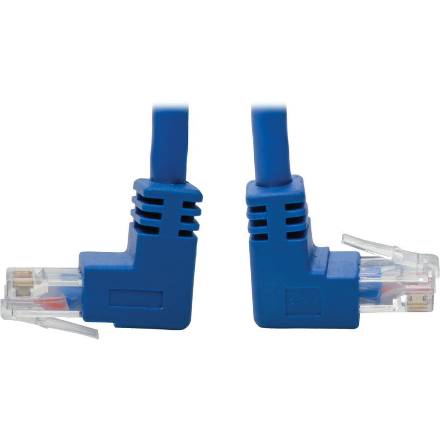 Tripp Lite Cat6 UTP Patch Cable, Up-Angle Male/Down-Angle Male - 5 ft., Blue