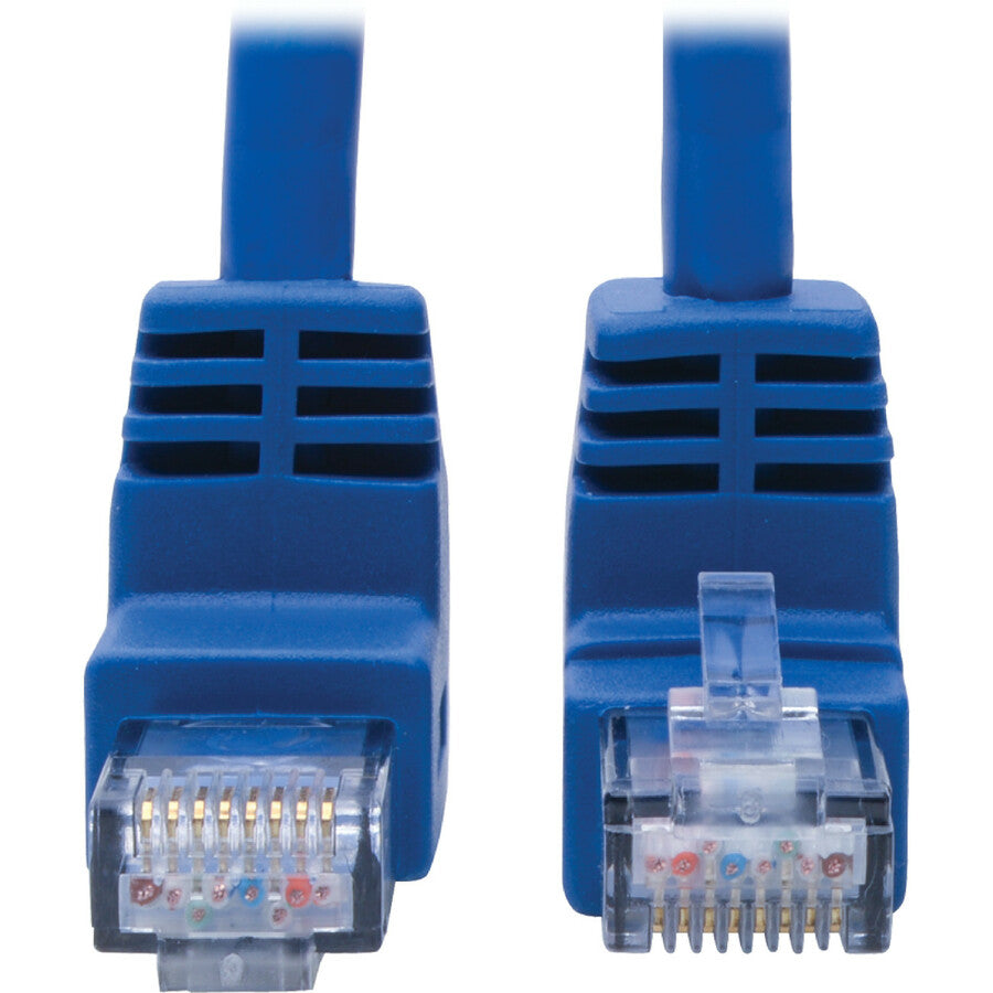 Tripp Lite Cat6 UTP Patch Cable, Up-Angle Male/Down-Angle Male - 5 ft., Blue