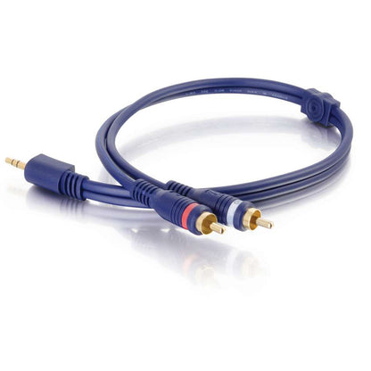 C2G 6ft Velocity One 3.5mm Stereo Male to Two RCA Stereo Male Y-Cable