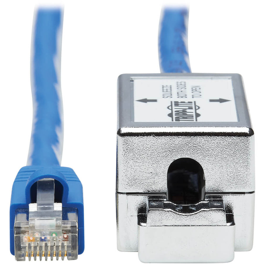 Tripp Lite Cat6a Junction Box Cable Assembly, 18 in., Blue