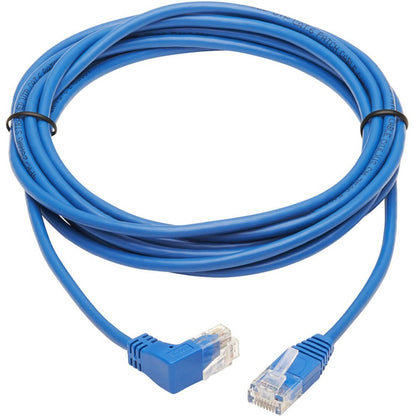 Tripp Lite Cat6 Ethernet Cable Up Angled UTP Slim Molded M/M RJ45 Blue 10ft
