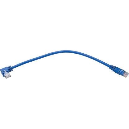 Tripp Lite Up-Angle Cat6 UTP Patch Cable (RJ45) - 1 ft., M/M, Gigabit, Molded, Blue