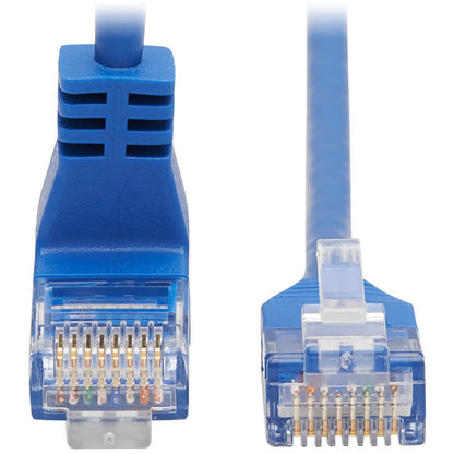 Tripp Lite Cat6 Ethernet Cable Up Angled UTP Slim Molded M/M RJ45 Blue 1ft