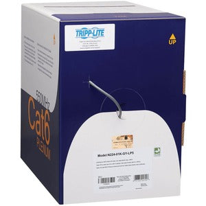Tripp Lite Cat6 Bulk Ethernet Cable 100W High-Power PoE & PoE++ 23 AWG Gray 1000ft