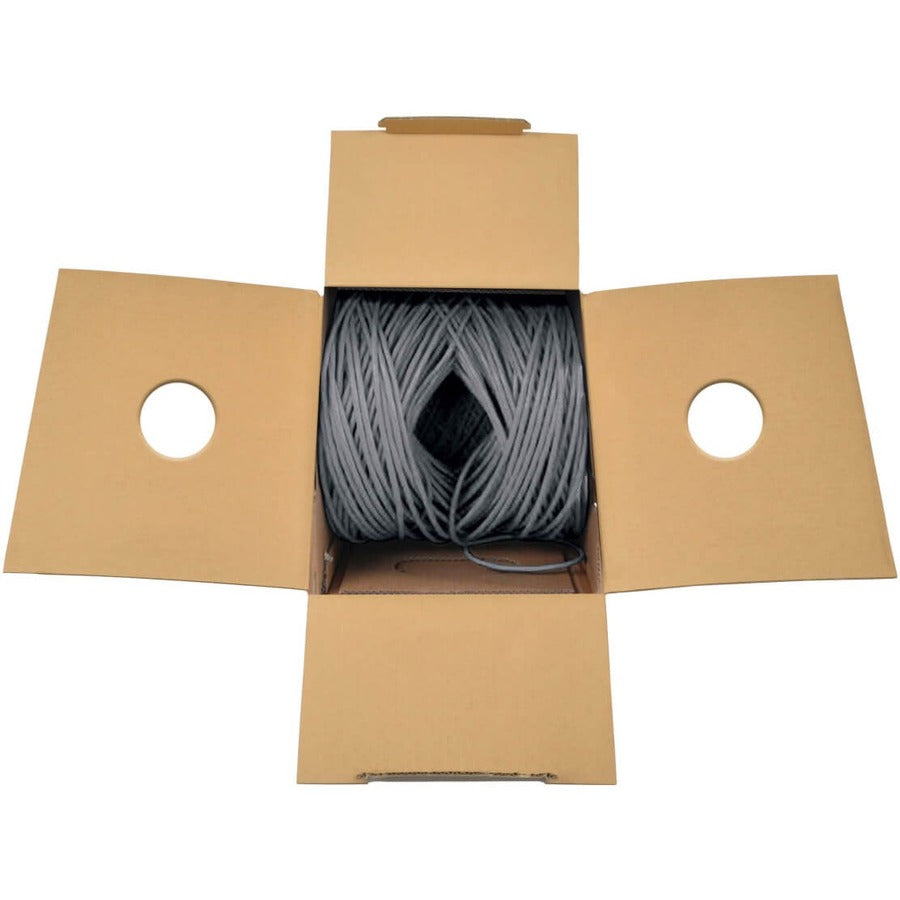 Tripp Lite Cat6 Bulk Ethernet Cable 100W High-Power PoE & PoE++ 23 AWG Gray 1000ft