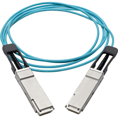 Tripp Lite QSFP+ to QSFP+ Active Optical Cable - 40Gb, AOC, M/M, Aqua, 2 m (6.6 ft.)