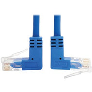 Tripp Lite Cat6 Ethernet Cable Up/Down Angled UTP Slim Molded M/M Blue 1ft