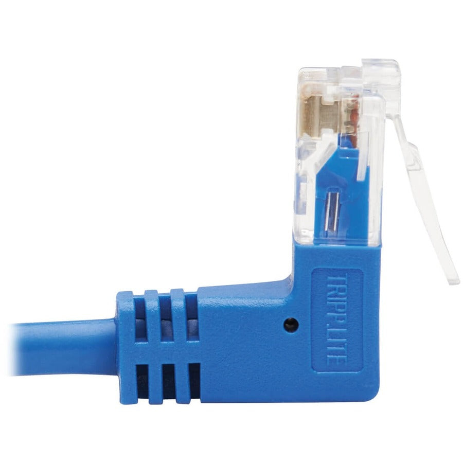 Tripp Lite Cat6 Ethernet Cable Up/Down Angled UTP Slim Molded M/M Blue 1ft