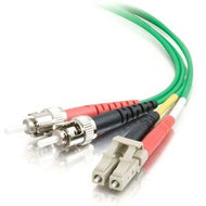 C2G 1m LC-ST 62.5/125 OM1 Duplex Multimode PVC Fiber Optic Cable - Green
