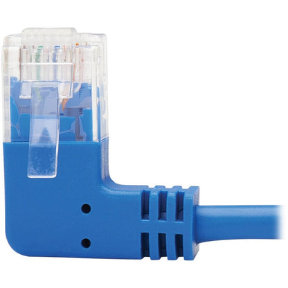 Tripp Lite Cat6 Ethernet Cable Left Angled UTP Slim Molded M/M Blue 10ft