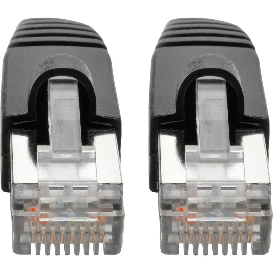 Tripp Lite Cat6a Snagless Shielded STP Patch Cable 10G, PoE, Black M/M 14ft