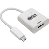 Tripp Lite USB C to HDMI 4K Adapter Converter USB Type C 3.1 M/F White 6in