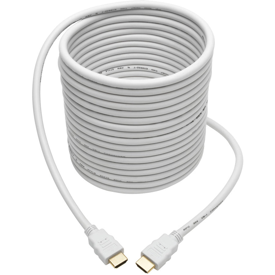 Tripp Lite High Speed HDMI Cable Ultra HD Digital Video M/M White 1080p 25ft 25'