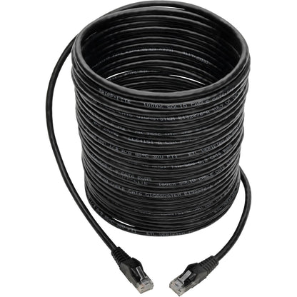 Tripp Lite Cat6 GbE Gigabit Ethernet Snagless Molded Patch Cable UTP Black RJ45 M/M 35ft 35'